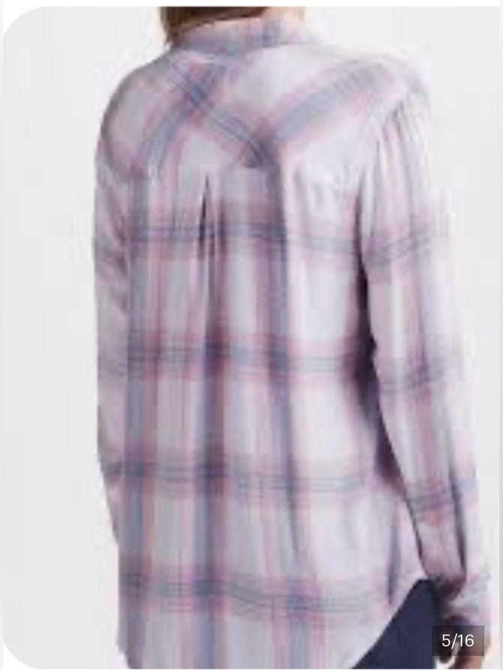Rails Hunter plaid button-down shirt white/ pink Peony colorway Size Small - Picture 4 of 13